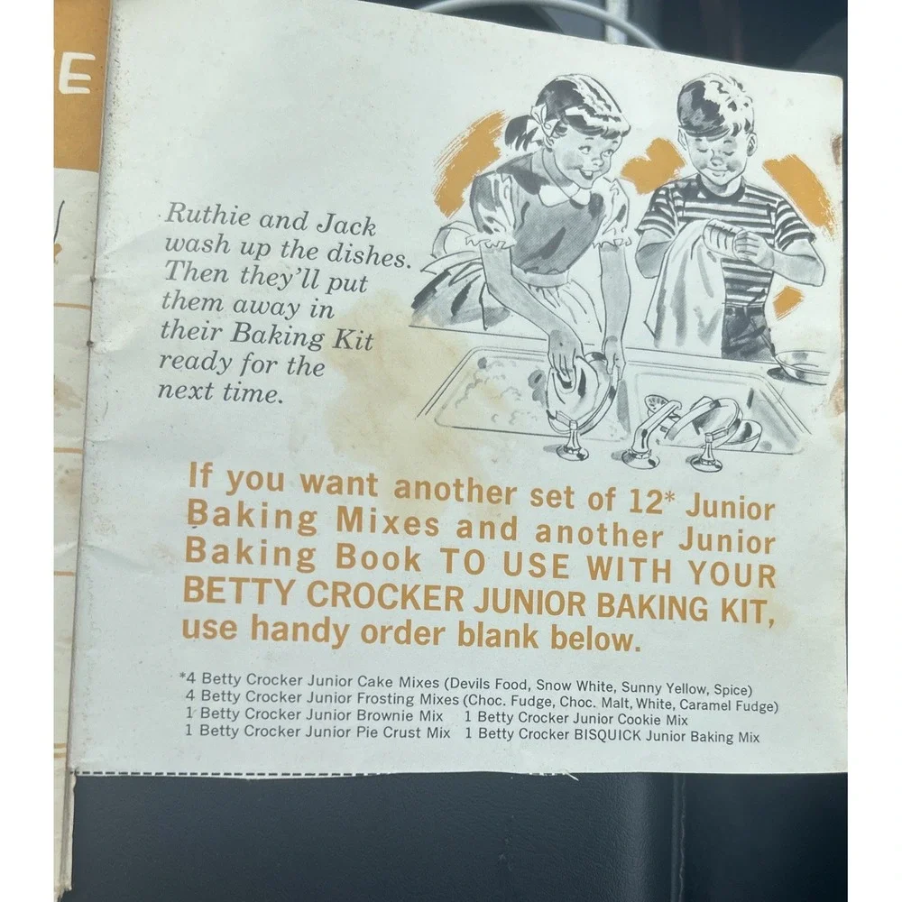 Betty Crocker 1953 Jr Baking Kit Items With Extras Vintage *not A Complete Kit